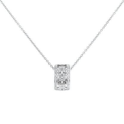 [Basjewels]PARENTESI NECKLACE SILVER DIAMOND