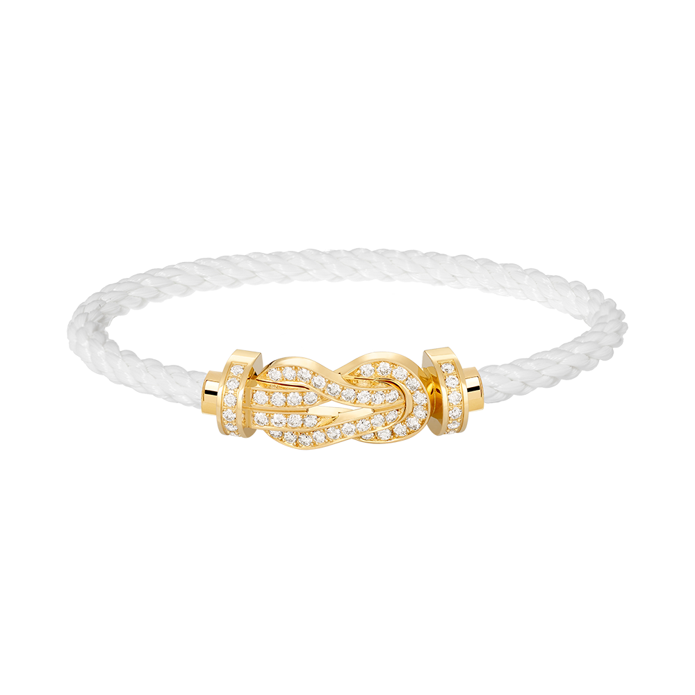 [Basjewels]CHANCE LARGE 8 FIGURE BUCKLE FULLDIAMOND BRACELET GOLD