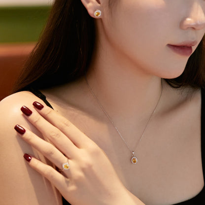 [BASLOVE]Delicate Radiant Oval Cut Daily Earrings