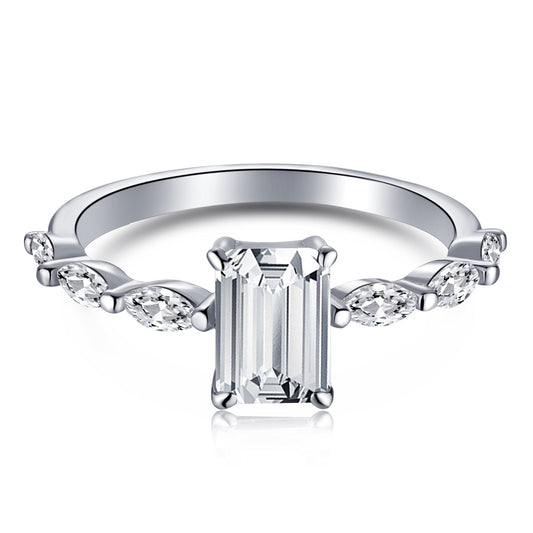 [BASLOVE]1.0 Carat Dainty Resplendent Radiant Cut Daily Ring