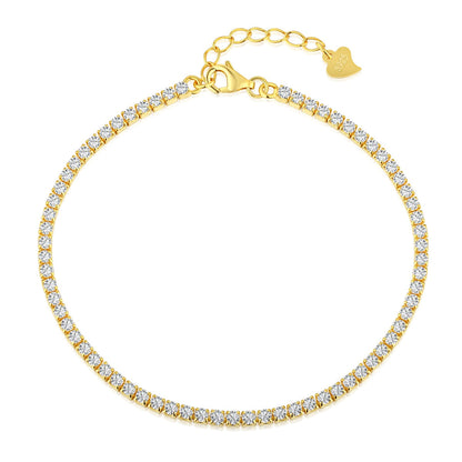 [BASLOVE]Radiant Shinning Princess Cut Tennis Bracelet