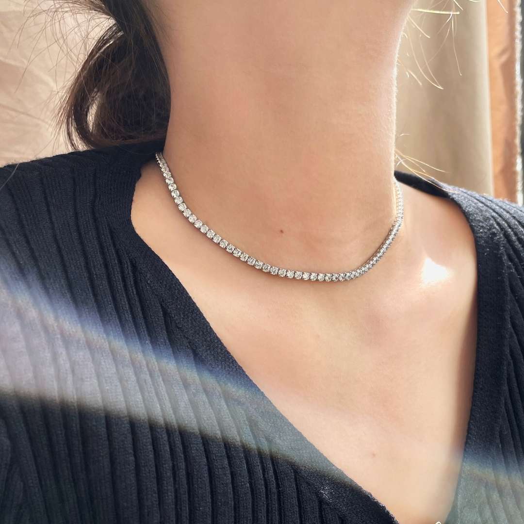 [BASLOVE]Elegant Tennis Chain Necklace