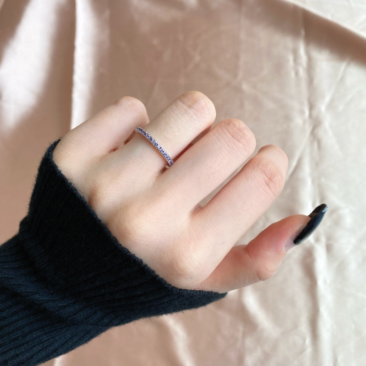 [BASLOVE]Delicate Sparkling Round Cut Daily Ring