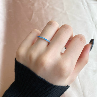 [BASLOVE]Delicate Sparkling Round Cut Daily Ring