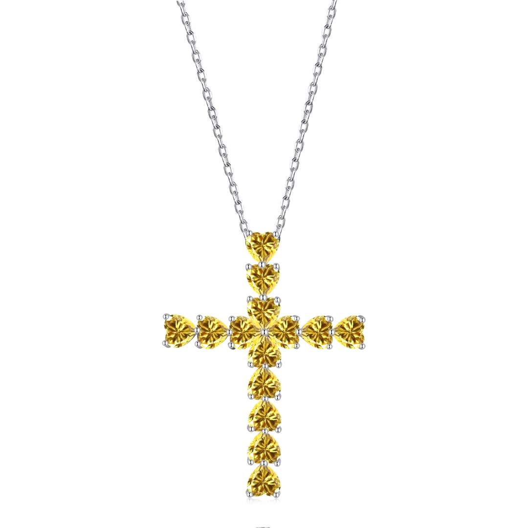 [BASLOVE]Radiant Cross Shape Necklace