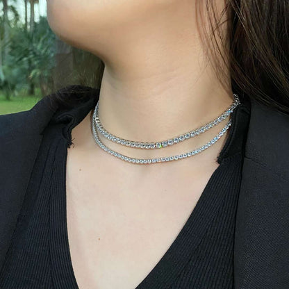 [BASLOVE]Elegant Tennis Chain Necklace