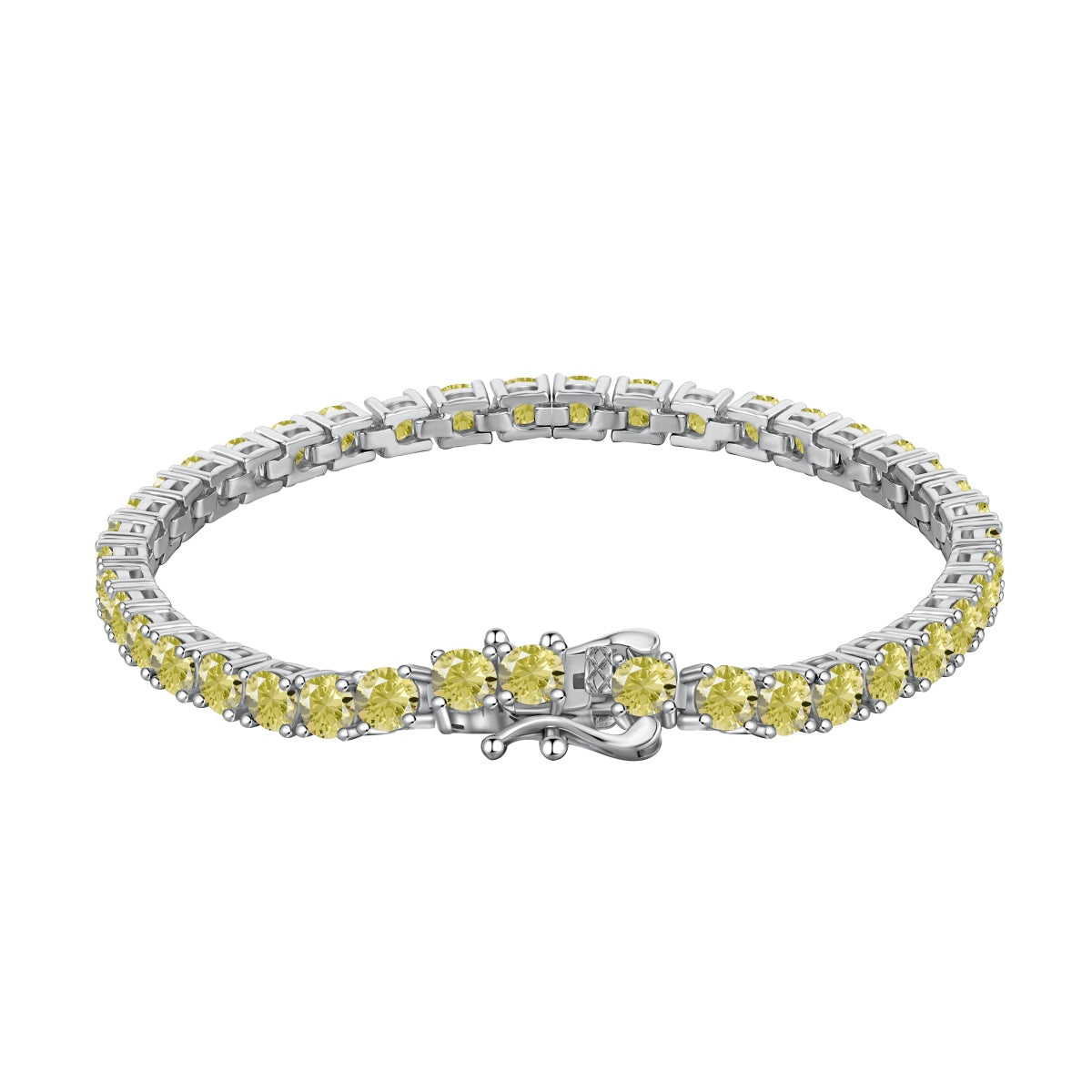 [BASLOVE]Ornate Dazzling Round Cut Tennis Bracelet