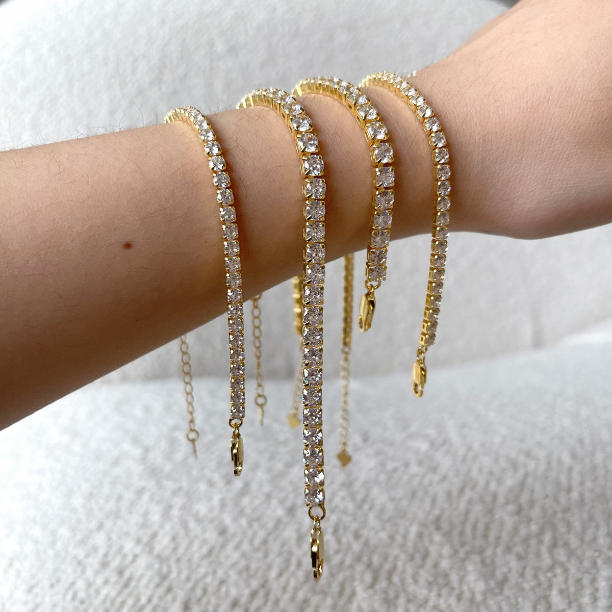 [BASLOVE]Sparkling Radiant Princess Cut Tennis Bracelet