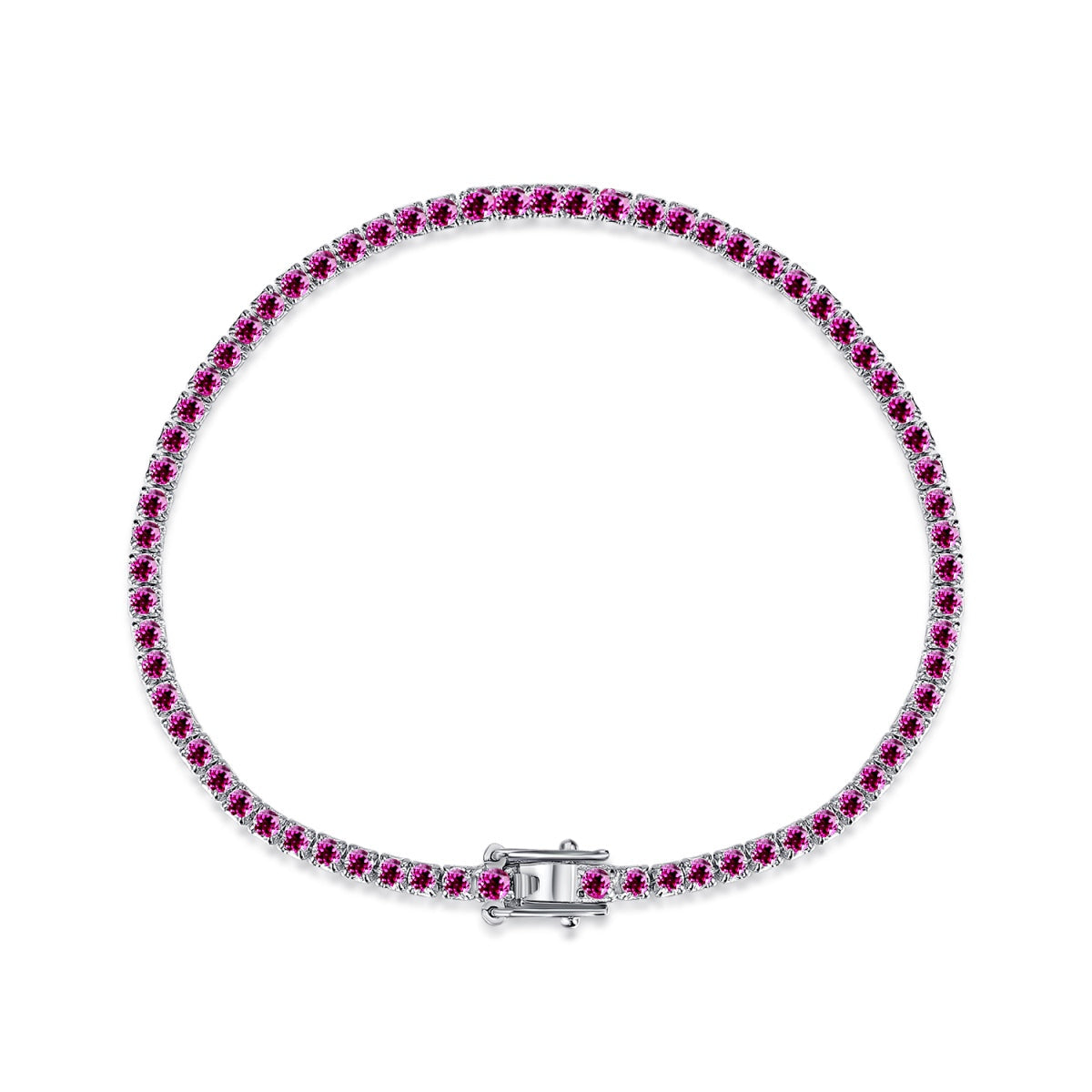 [BASLOVE]Dazzling Colorful Round Cut Daily Bracelet