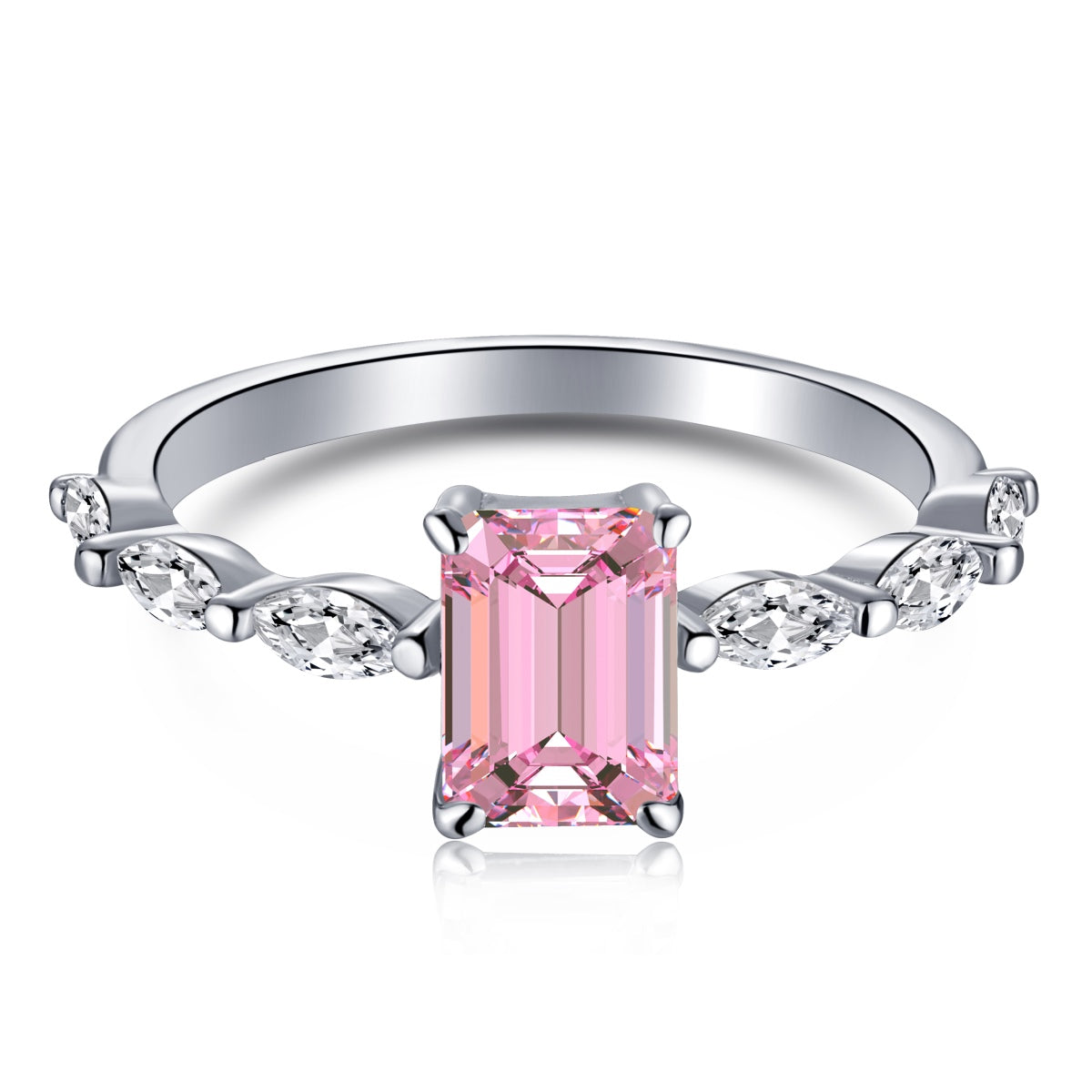 [BASLOVE]1.0 Carat Dainty Resplendent Radiant Cut Daily Ring