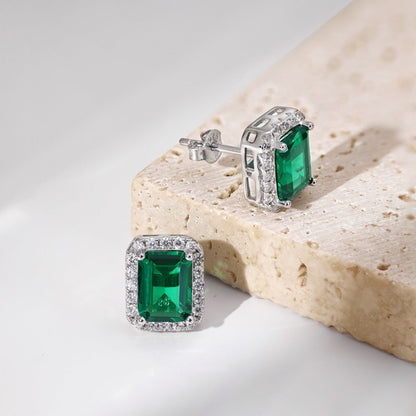 [BASLOVE]Luxurious Dainty Emerald Cut Banquet Earrings