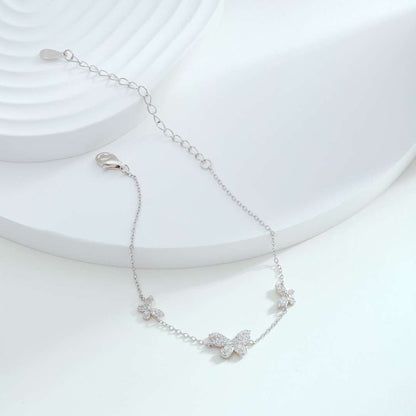 [BASLOVE]Delicate Butterfly Pendant Bracelet