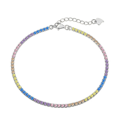 [BASLOVE]Dazzling Colorful Round Cut Daily Bracelet