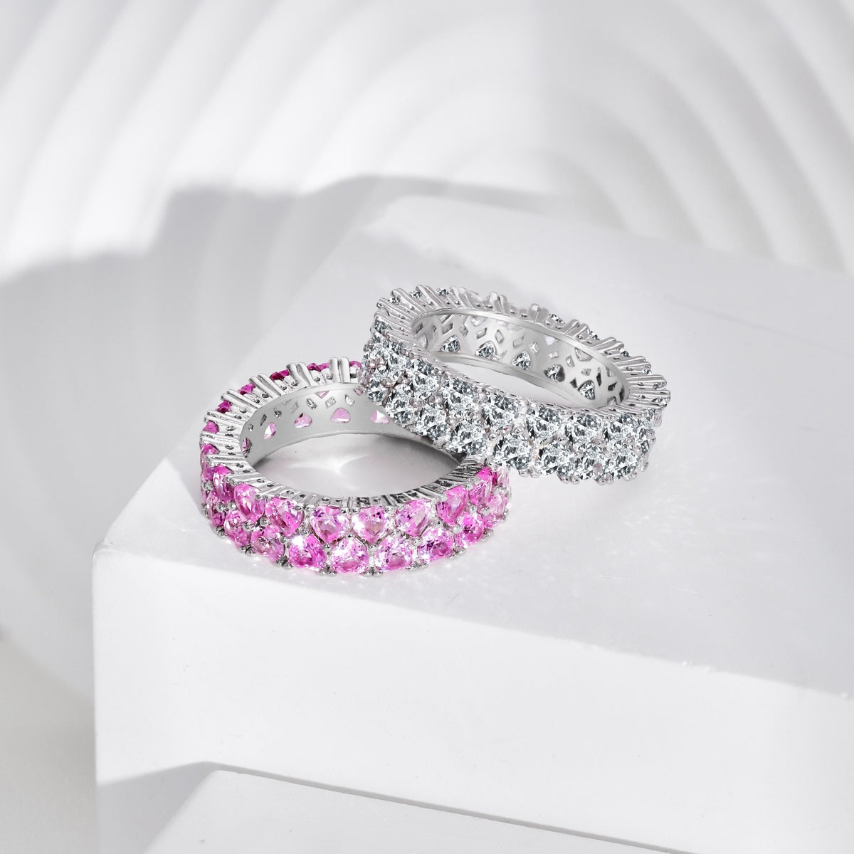 [BASLOVE]Sparkling Full Heart Ring