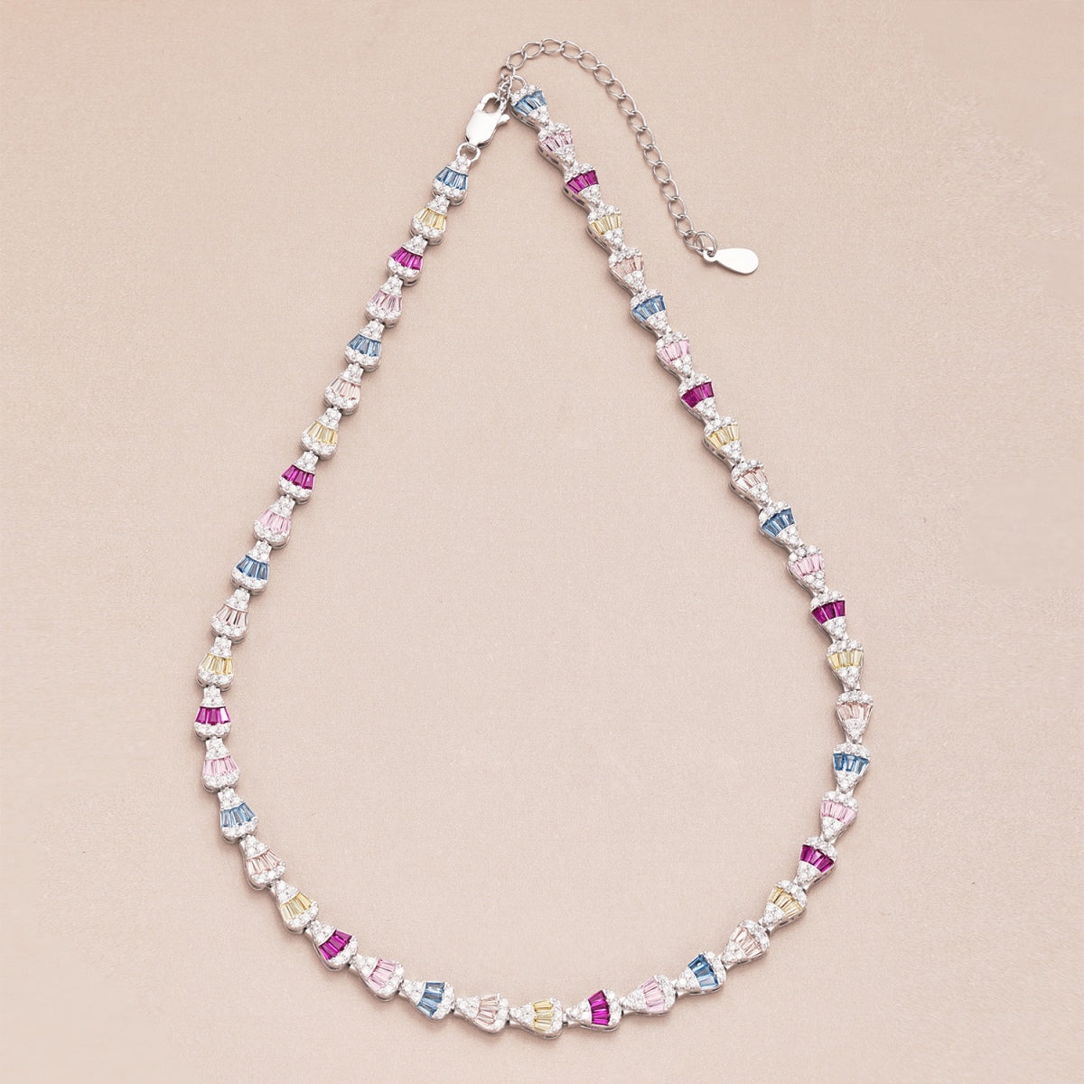 [BASLOVE]Radiant Colorful Rainbow Necklace