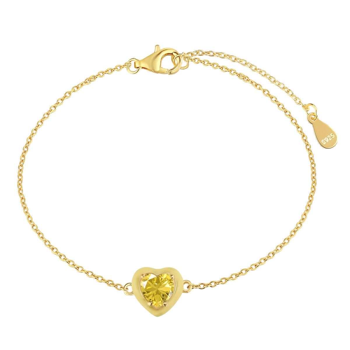 [BASLOVE]Sparkling Romantic Heart Shape Lover Bracelet