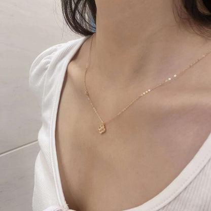 [BASLOVE]Delicate Flower Shape Necklace