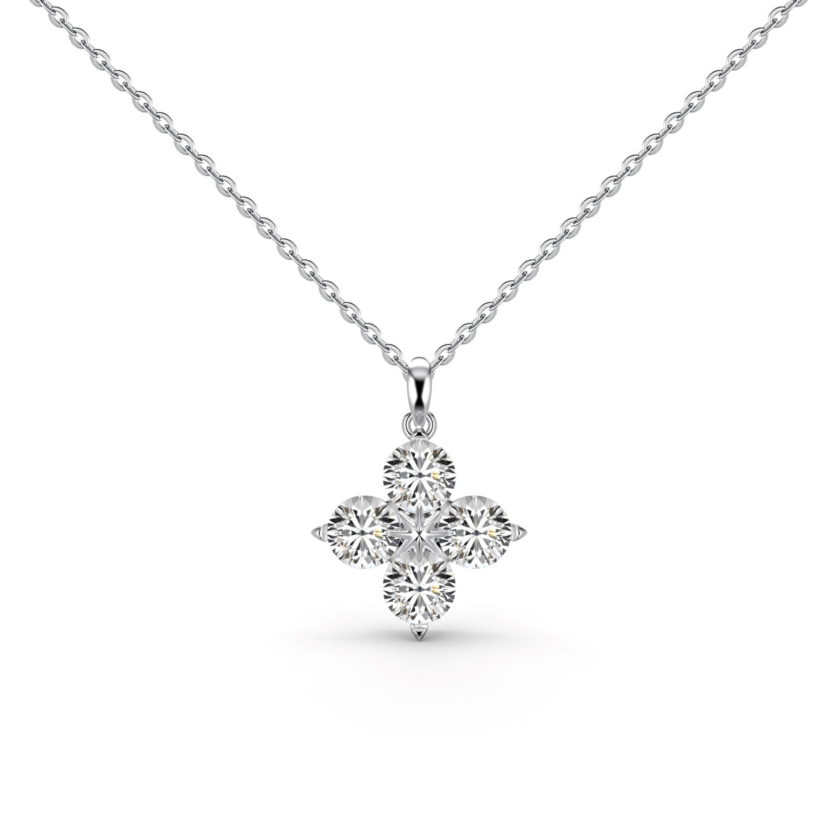 [BASLOVE]Four-Leaf Clover And Eight-Pointed Star Necklace