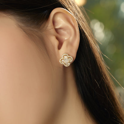 [BASLOVE]Lucky Four-Leaf Clover Exquisite Earrings