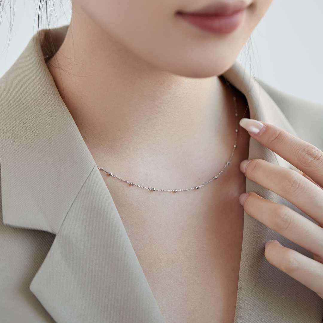 [BASLOVE]Small Bead Clavicle Chain Simple Necklace