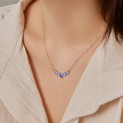 [BASLOVE]Dainty Colorful Heart Necklace