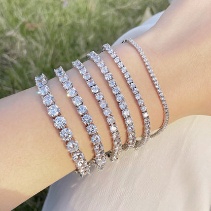 [BASLOVE]Luxurious Ornate Round Cut Tennis Bracelet