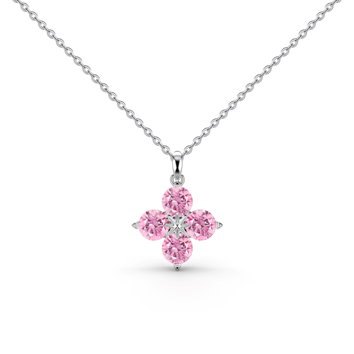 [BASLOVE]Four-Leaf Clover And Eight-Pointed Star Necklace