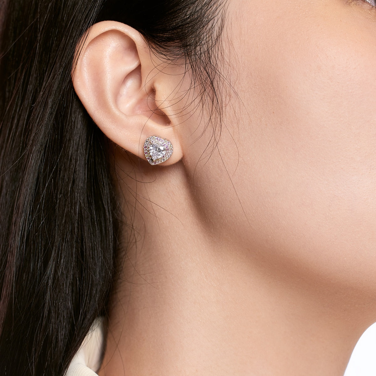 [BASLOVE]Dazzling Heart Shape Lover Earrings