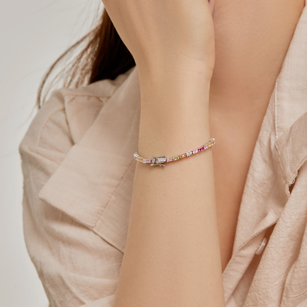 [BASLOVE]Delicate Romantic Heart Shape Lover Bracelet