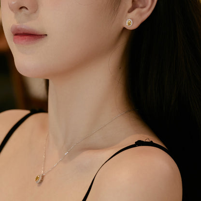 [BASLOVE]Delicate Unique Oval Cut Daily Earrings