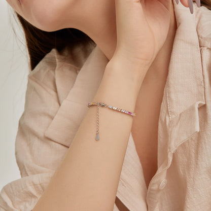 [BASLOVE]Delicate Romantic Heart Shape Lover Bracelet