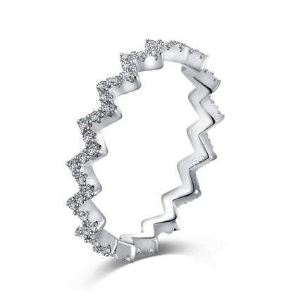 [BASLOVE]Delicate Enchanting Wave Shape Daily Ring