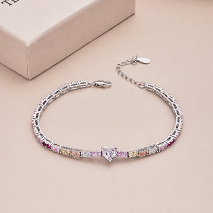 [BASLOVE]Delicate Romantic Heart Shape Lover Bracelet