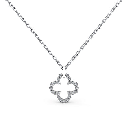 [BASLOVE]Four-Leaf Clover Hollow Design Exquisite Necklace