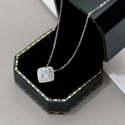 [BASLOVE]Sparkling Asscher Cut Necklace