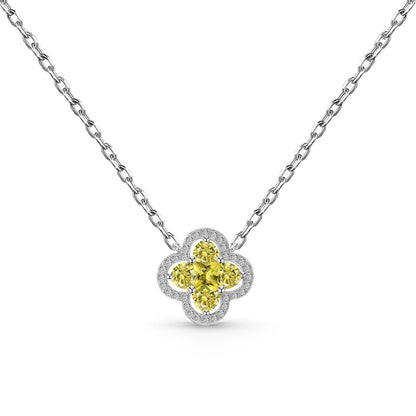 [BASLOVE]Spliced Lucky Four-Leaf Clover Versatile Necklace