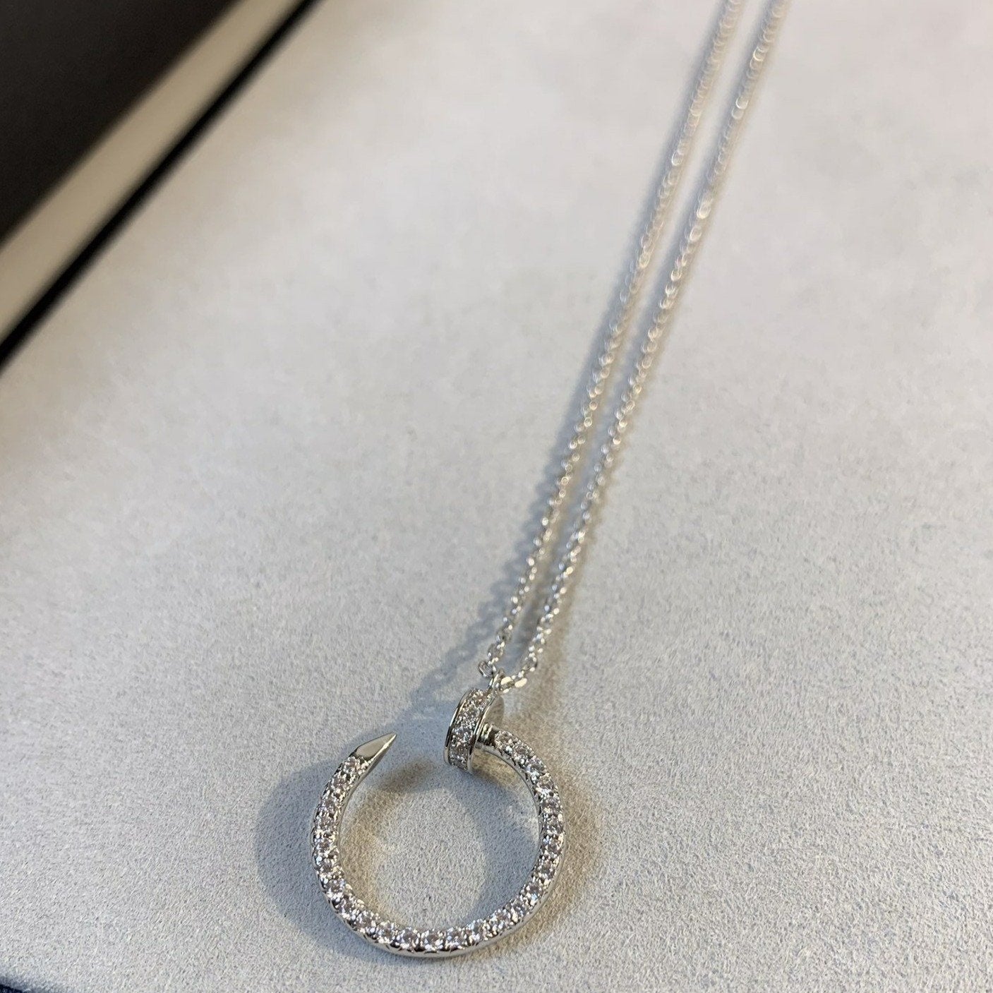 [basloveJW]JUSTE NECKLACE SILVER DIAMONDS