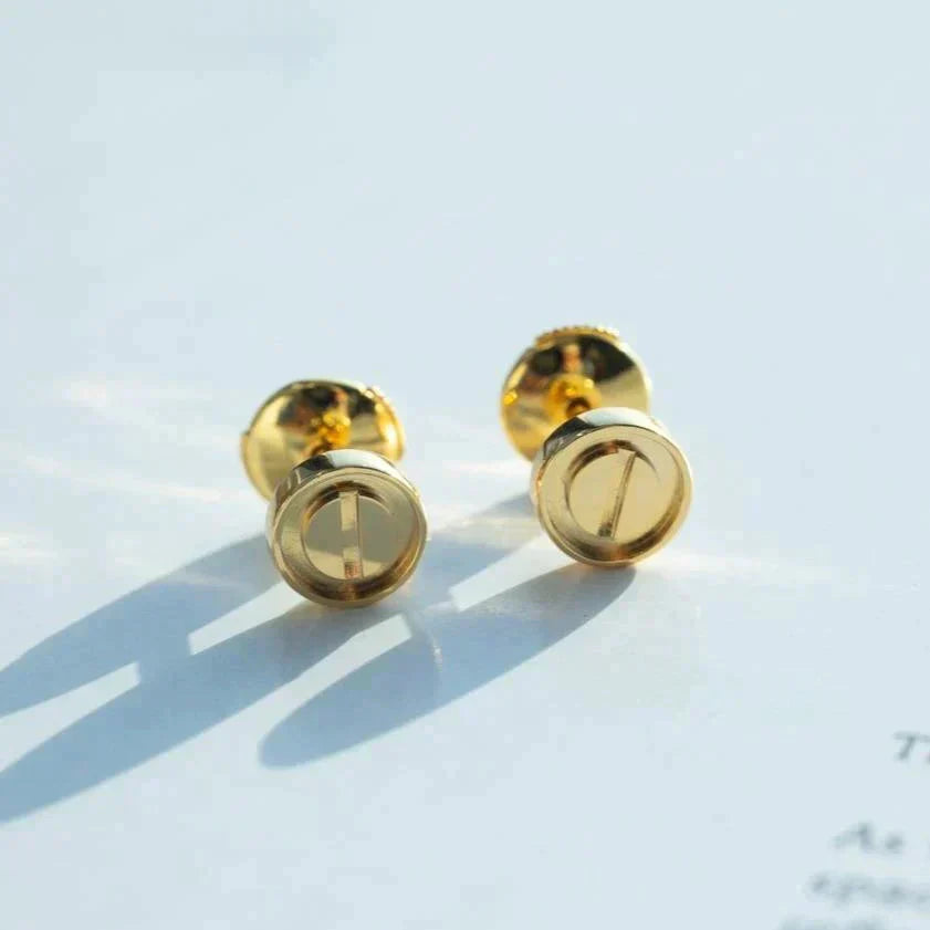 [basloveJW]LOVE EARRINGS GOLD 10MM