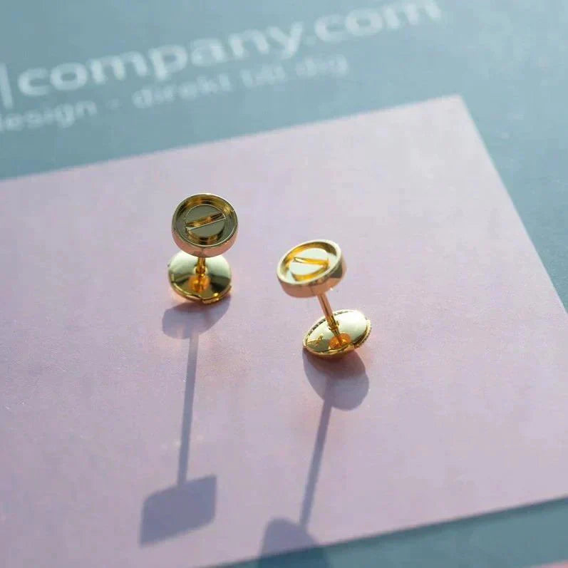 [basloveJW]LOVE EARRINGS GOLD 10MM