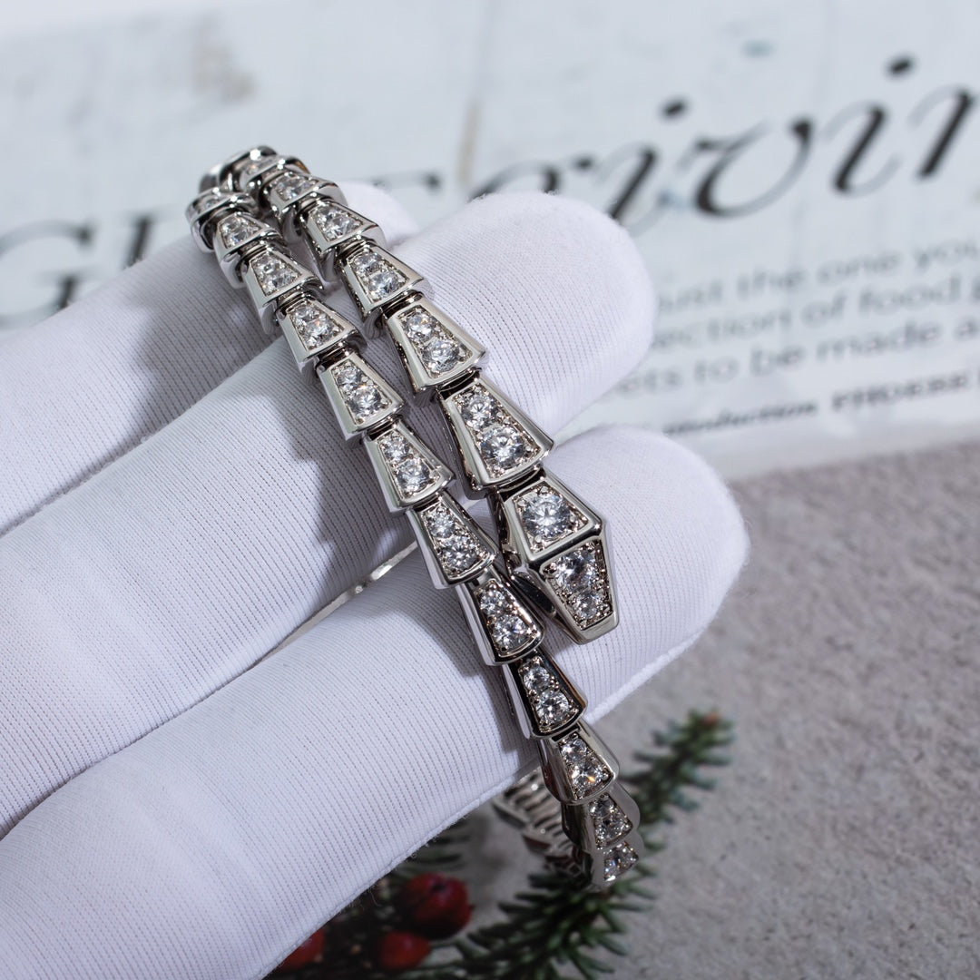 [Basjewels]SERPENTI BRACELET 6MM SILVER DIAMOND