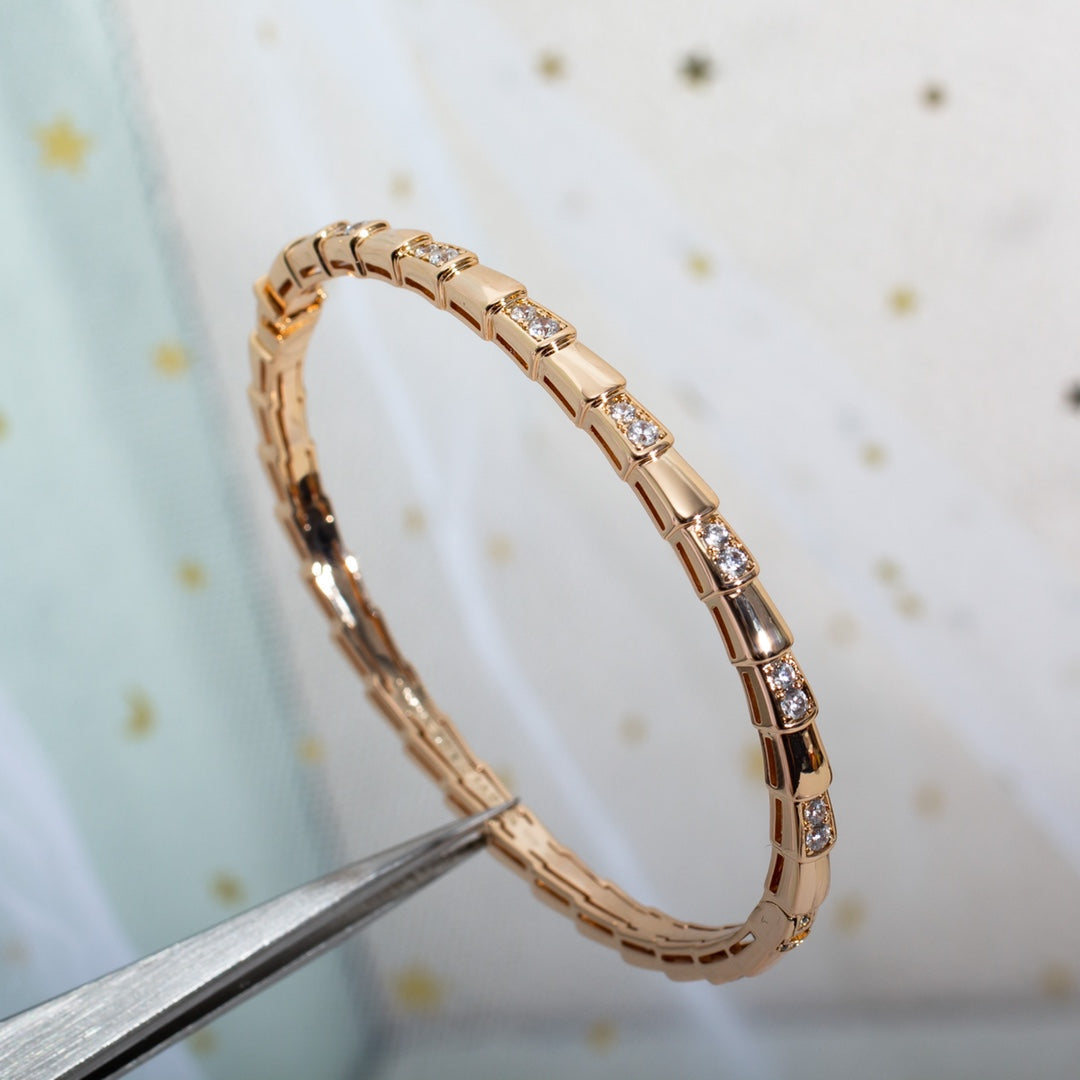 [Basjewels]SERPENTI SMALL BRACELET PINK GOLD DIAMOND