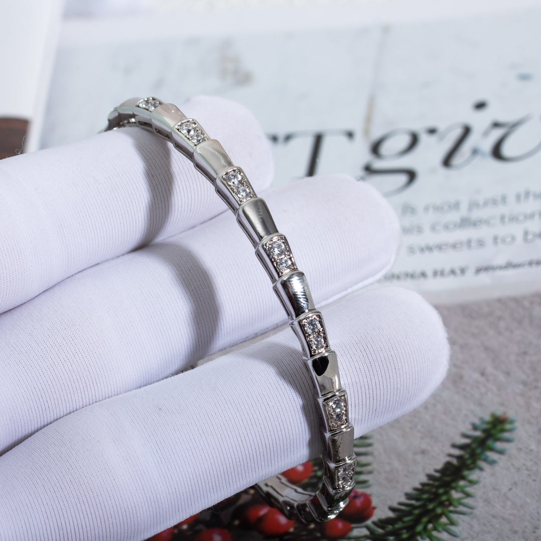 [Basjewels]SERPENTI BRACELET SILVER DIAMOND