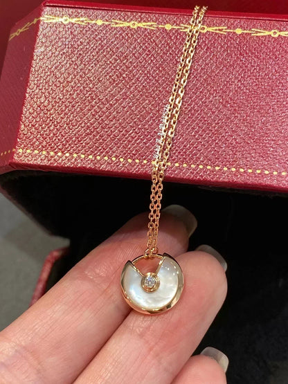 [basloveJW]AMULETTE ROSE GOLD MOP NECKLACE