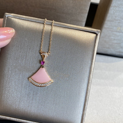 [Basjewels]DREAM NECKLACE PINK OPAL