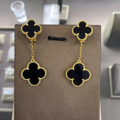 [basloveJW]CLOVER 2 MOTIFS  EARRINGS (MULTIPLE CHOICESC