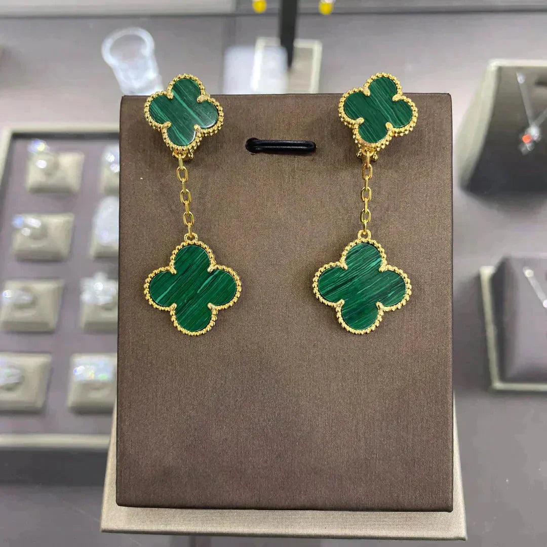 [basloveJW]CLOVER 2 MOTIFS  EARRINGS (MULTIPLE CHOICESC