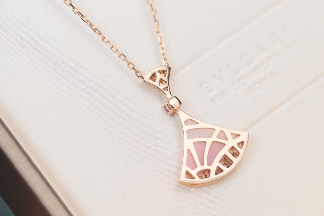 [Basjewels]DREAM NECKLACE PINK MOP DIAMOND