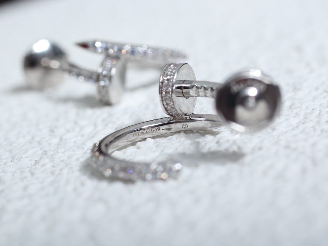 [basloveJW]JUSTE EARRINGS 12.75MM SILVER DIAMOND