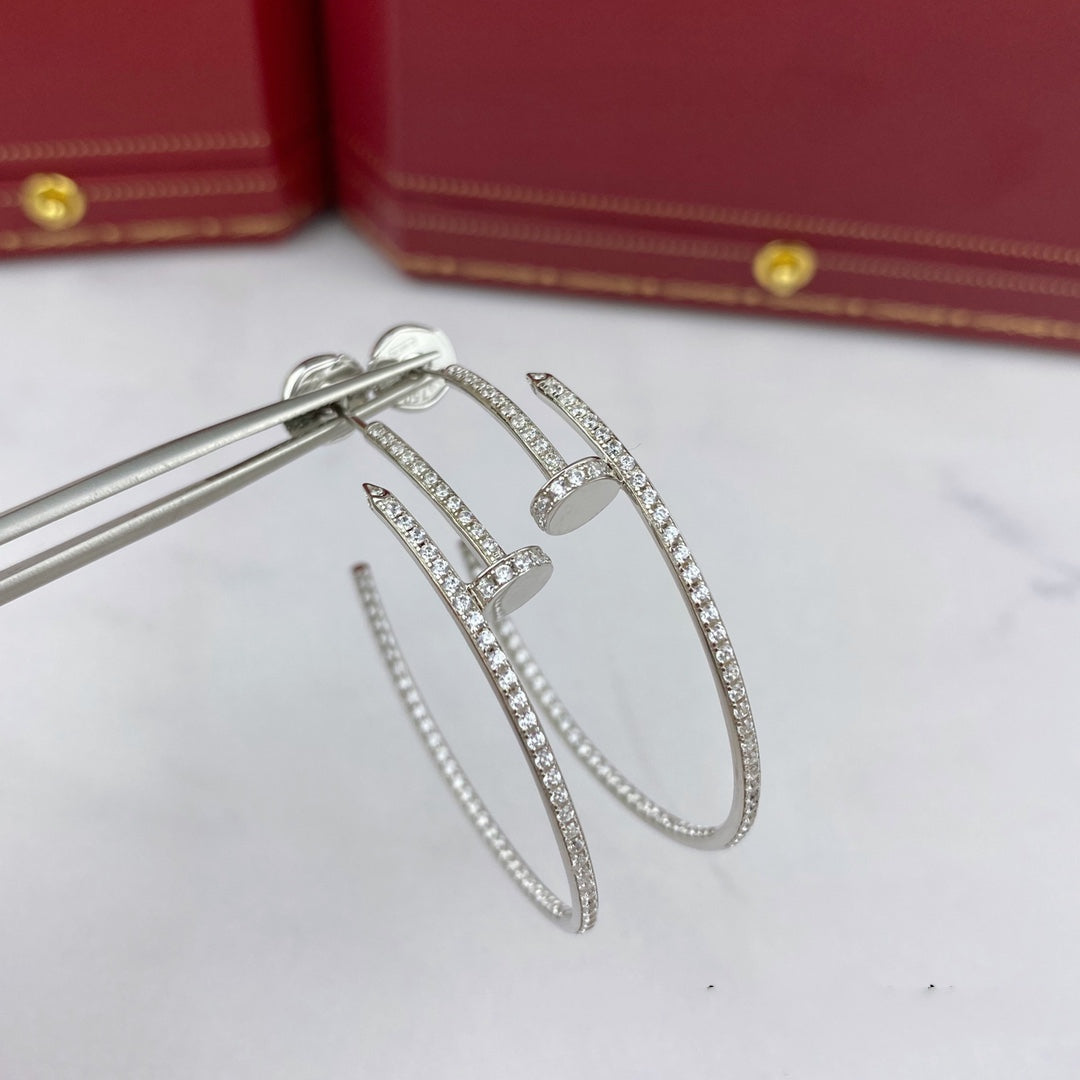 [basloveJW]JUSTE EARRINGS FULL DIAMONDS 1.8MM