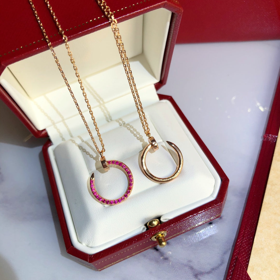 [basloveJW]JUSTE NECKLACE GOLD RED DIAMONDS